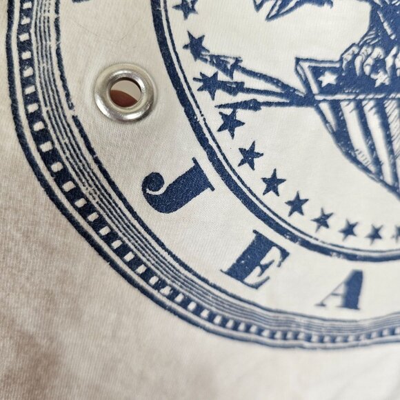 Tommy Girl Jeans Women's White Blue Top Shirt M Y2K Corset Punk Skater Rocker - Picture 9 of 16